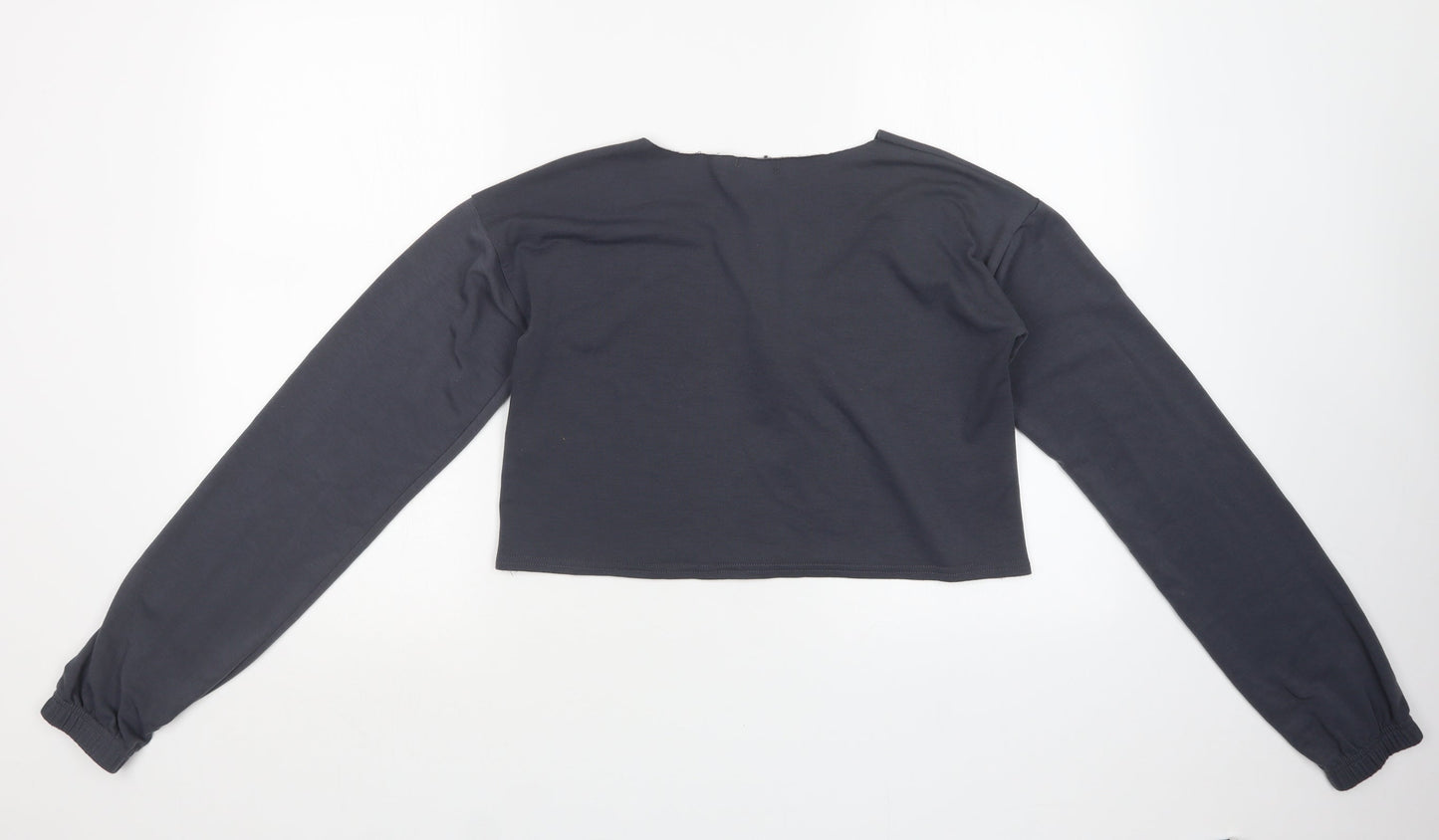 PRETTYLITTLETHING Womens Grey   Pullover Sweatshirt Size 8