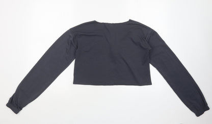 PRETTYLITTLETHING Womens Grey   Pullover Sweatshirt Size 8