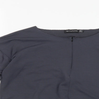 PRETTYLITTLETHING Womens Grey   Pullover Sweatshirt Size 8