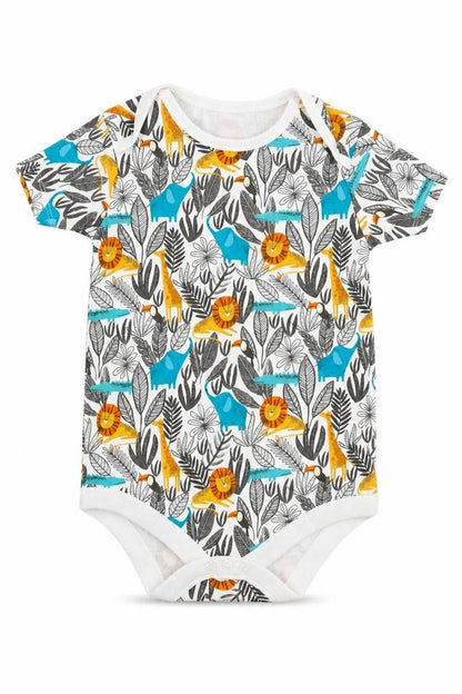 Front view of Tu boys’ white geometric basic t-shirt, size 2-3, years