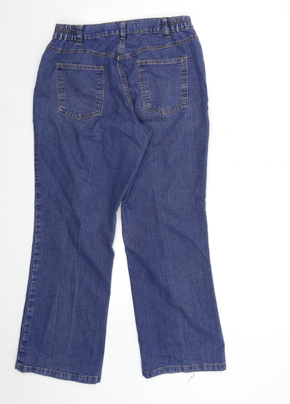 Being Casual Womens Blue  Denim Tapered Jeans Size 12 L29 in