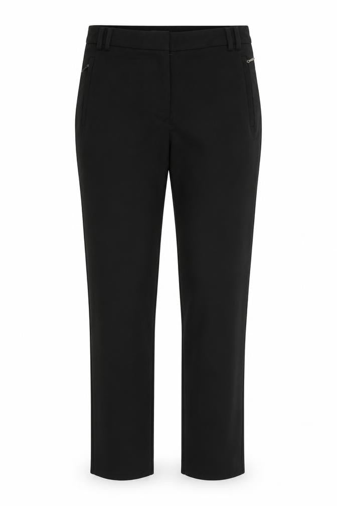 Front view of Marks & Spencer women’s black trousers, size UK 8, 29-inch leg