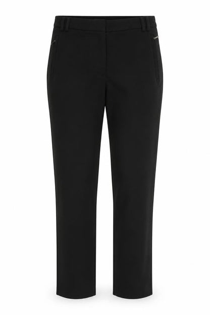 Front view of Marks & Spencer women’s black trousers, size UK 8, 29-inch leg