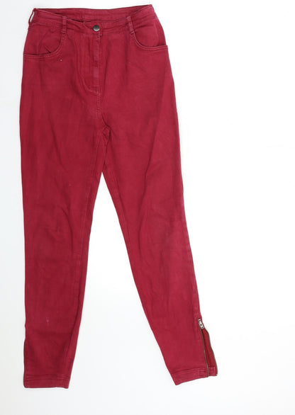 Womens UK Size 26 in Preworn Regular Fit Skinny Red Jeans