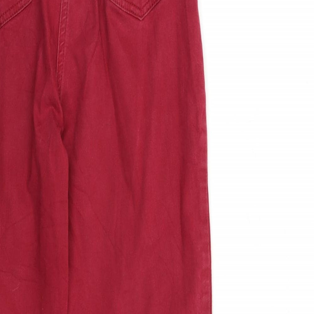 Womens UK Size 26 in Preworn Regular Fit Skinny Red Jeans