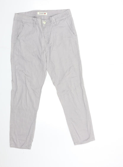 Womens UK Size 29 in miss cherry Regular Fit  Grey Trousers