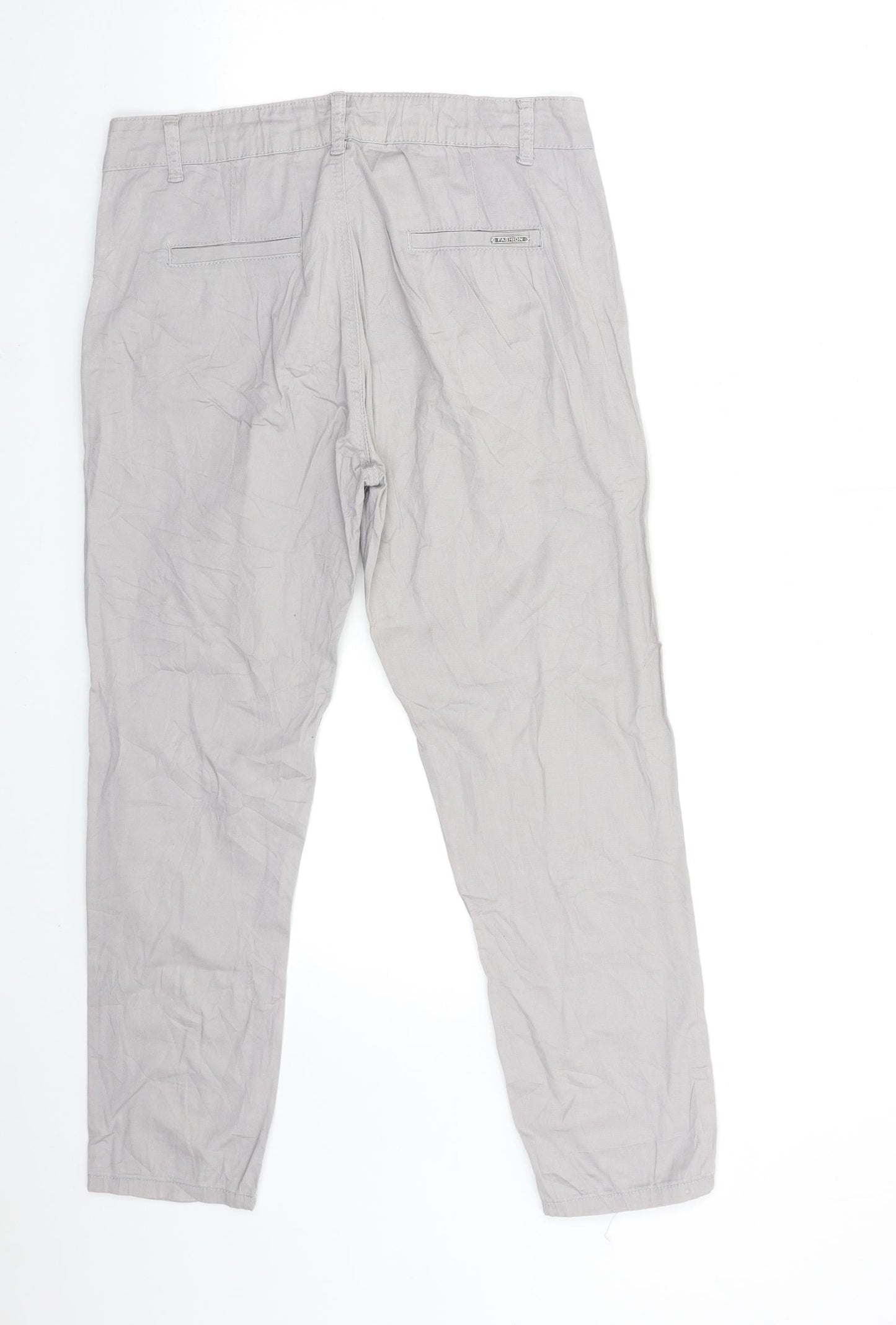 Womens UK Size 29 in miss cherry Regular Fit  Grey Trousers