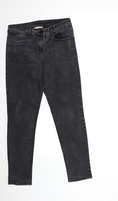 Avenue Womens Black  Denim Skinny Jeans Size 14 L29 in