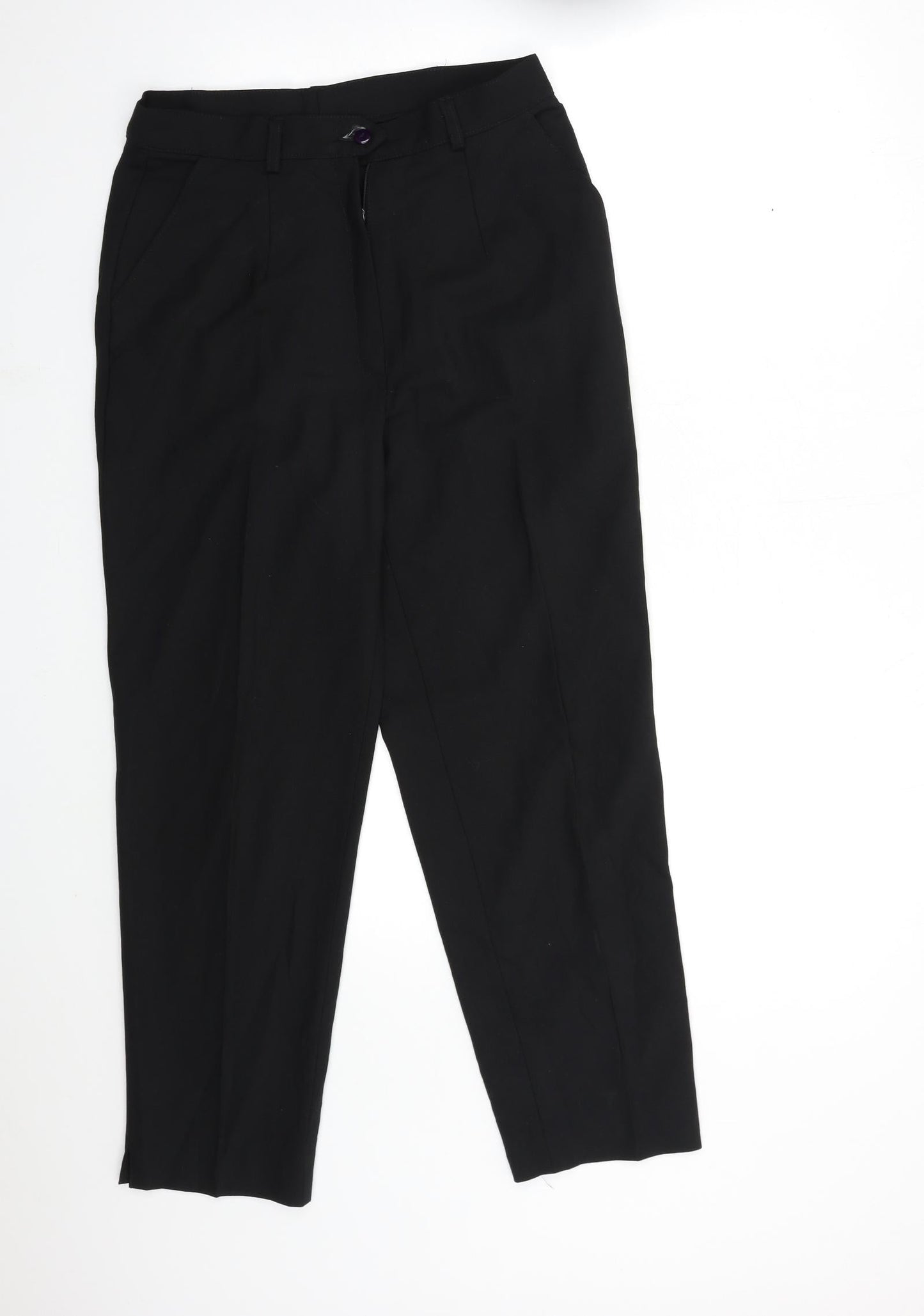 Preworn Womens Black   Trousers  Size 28 in L29 in