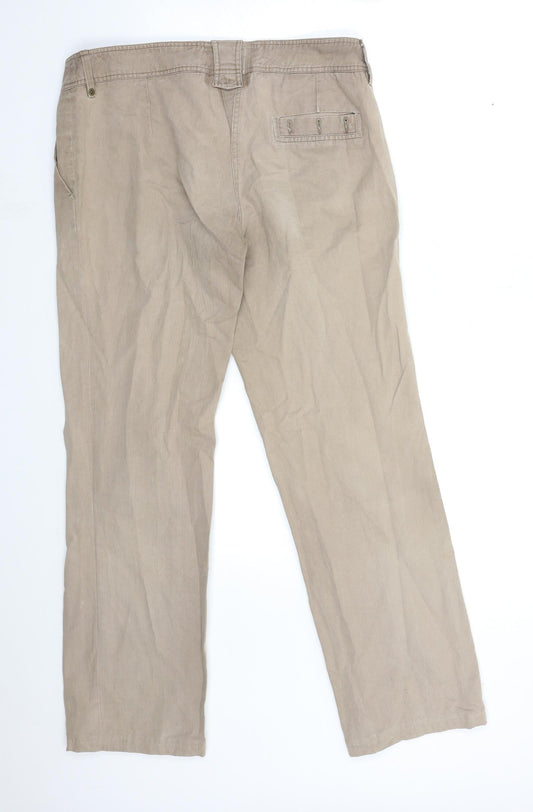 Womens UK Size 32 in RESERVED Regular Fit Straight Brown Jeans