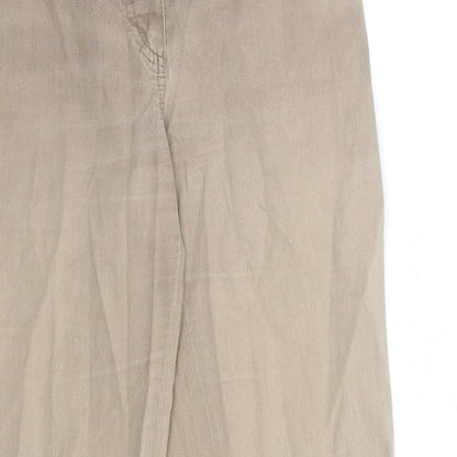 Womens UK Size 32 in RESERVED Regular Fit Straight Brown Jeans