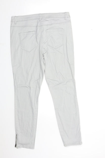 George Womens Grey  Denim Skinny Jeans Size 12 L27 in