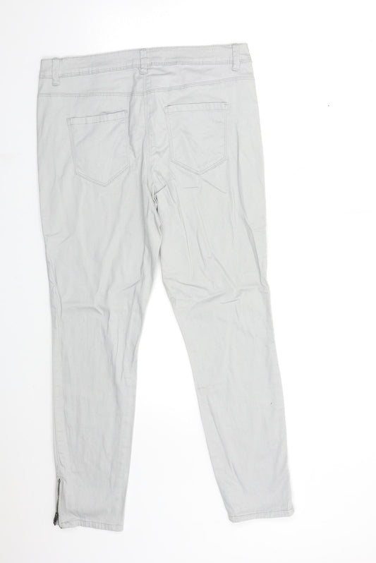 George Womens Grey  Denim Skinny Jeans Size 12 L27 in