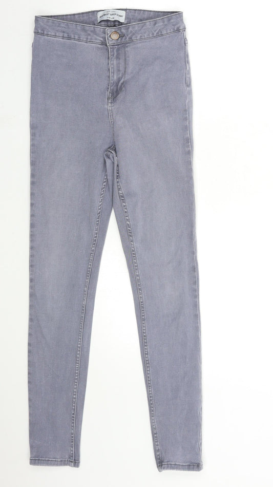 New Look Womens Grey  Denim Skinny Jeans Size 10 L20 in