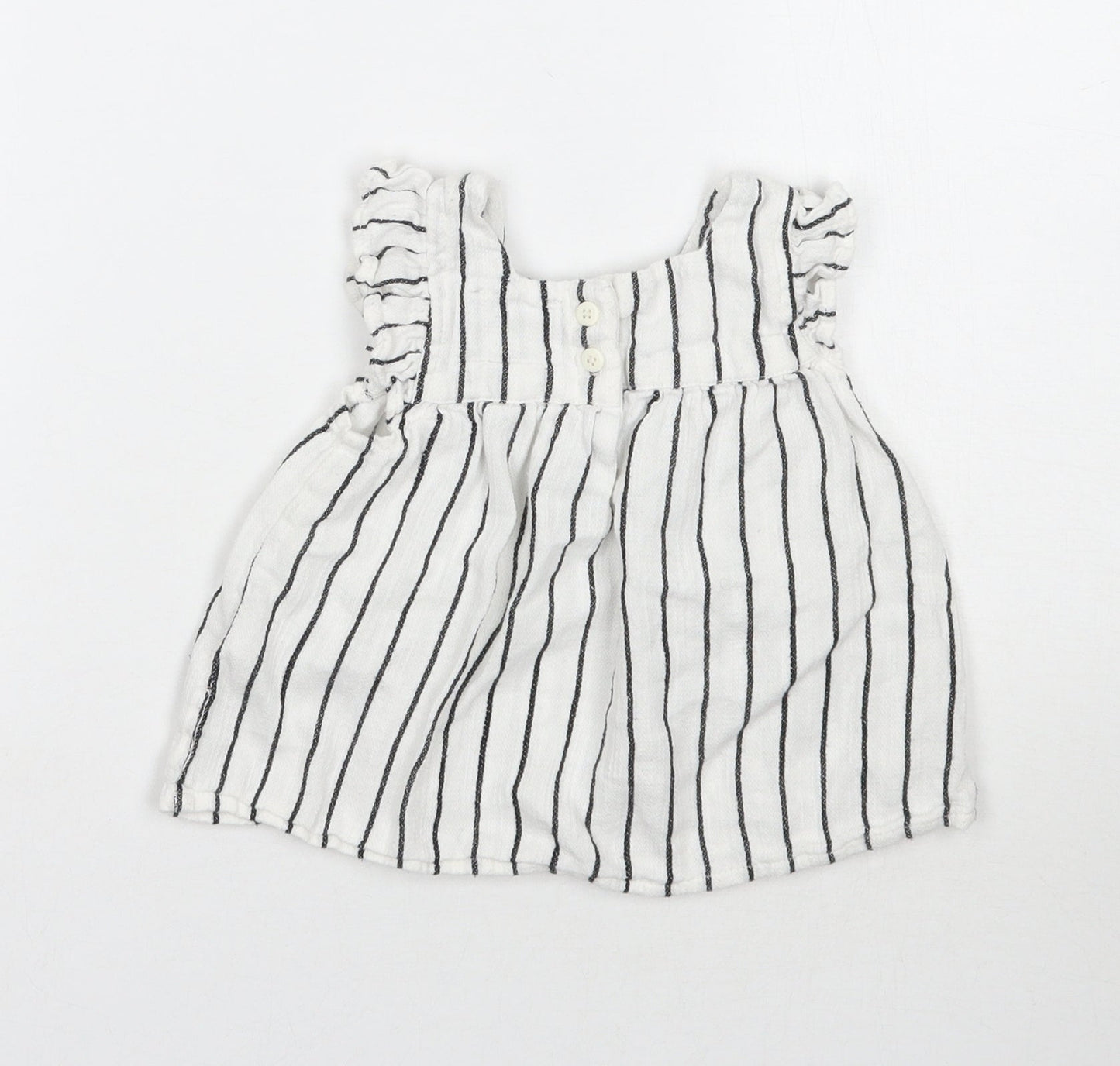 Primark Girls White Striped  A-Line  Size 12-18 Months