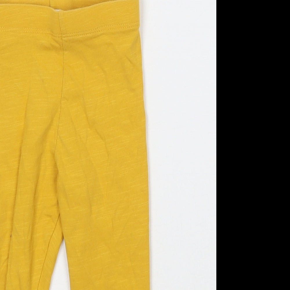 F&F Girls Yellow   Capri Leggings Size 9 Months