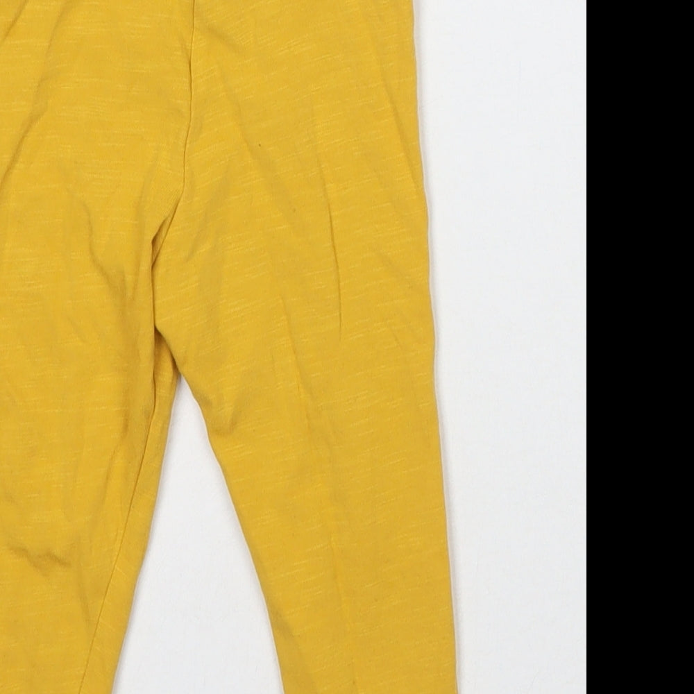 F&F Girls Yellow   Capri Leggings Size 9 Months