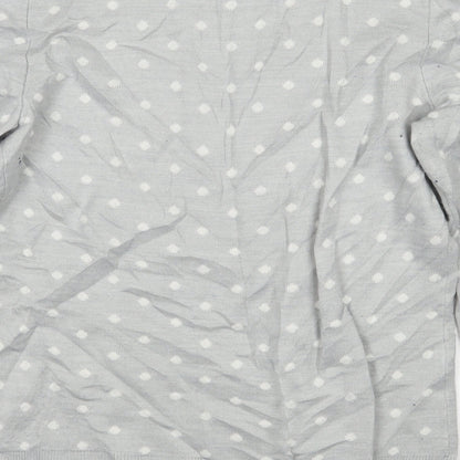Preworn Womens Grey Polka Dot  Pullover Jumper Size 14