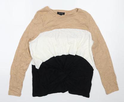 Womens UK Size M Newlook Beige Pullover Jumper