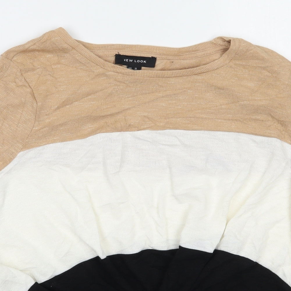 Womens UK Size M Newlook Beige Pullover Jumper
