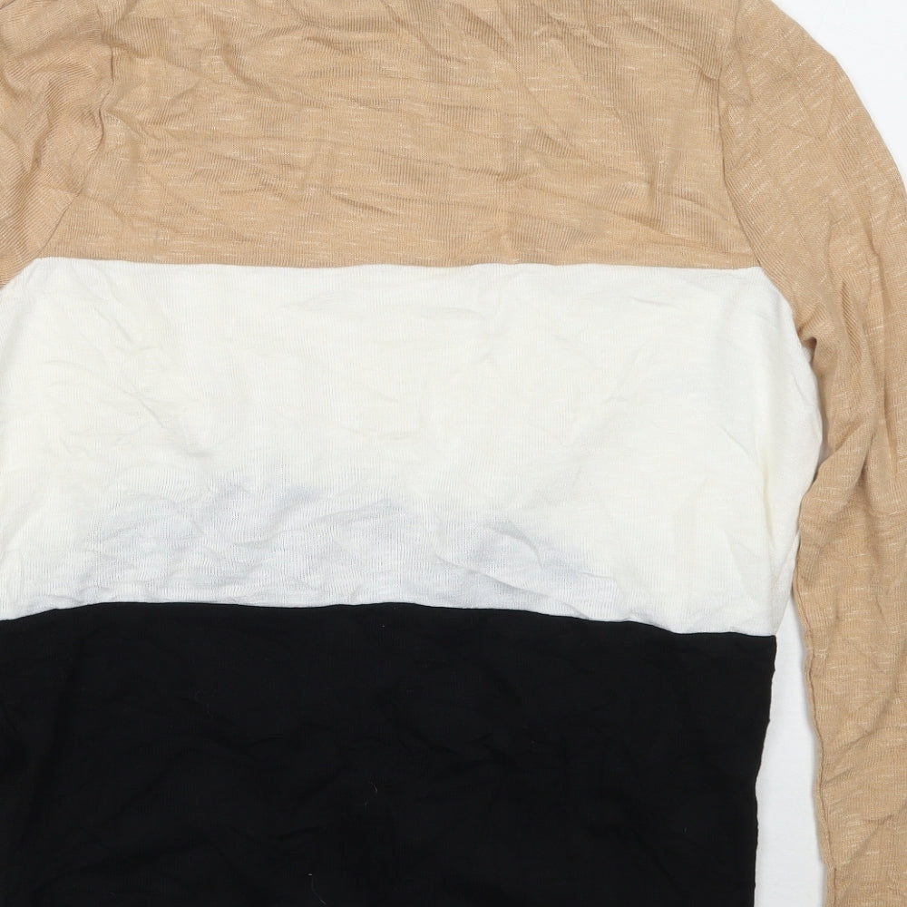 Womens UK Size M Newlook Beige Pullover Jumper