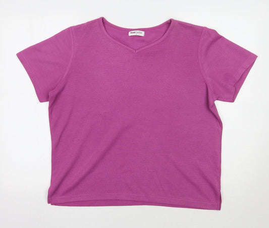 Bonmarché Womens Pink   Basic T-Shirt Size M