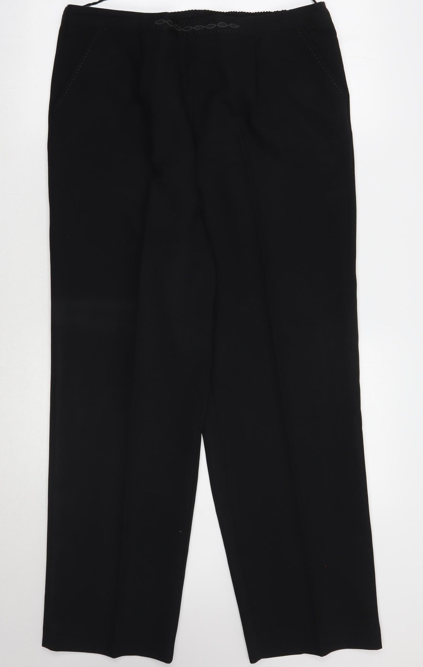 BM Womens Black   Trousers  Size 16 L30 in