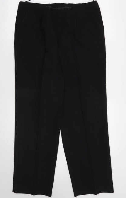 BM Womens Black   Trousers  Size 16 L30 in