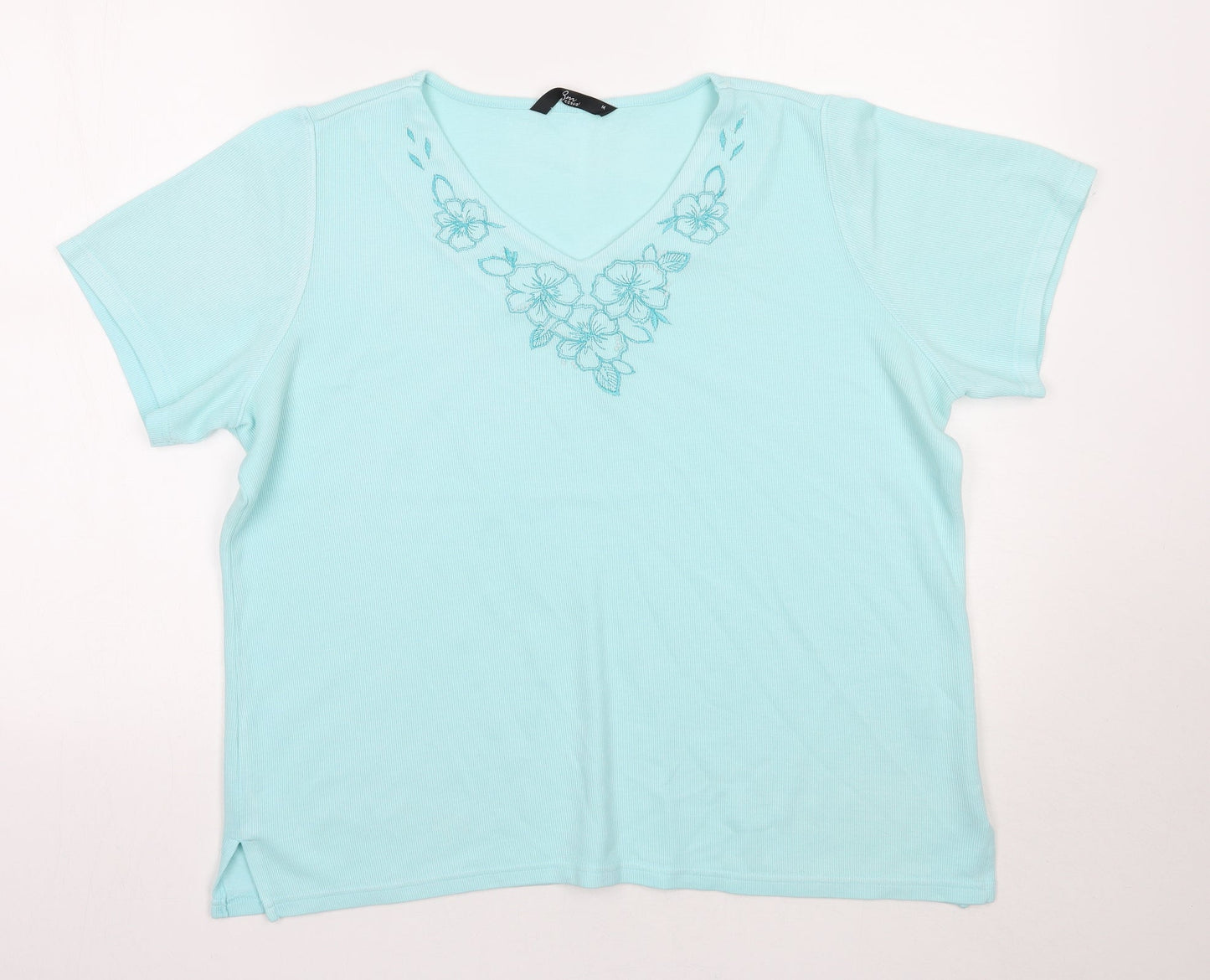Womens UK Size M BM Green Basic T-Shirt