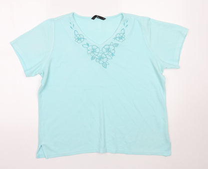Womens UK Size M BM Green Basic T-Shirt