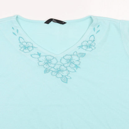 Womens UK Size M BM Green Basic T-Shirt
