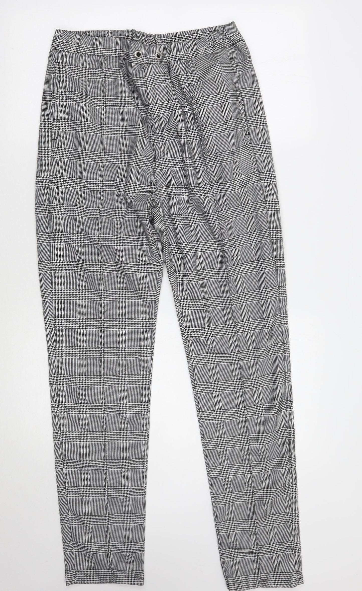 B33  Mens Grey Check  Trousers  Size 32 L29 in