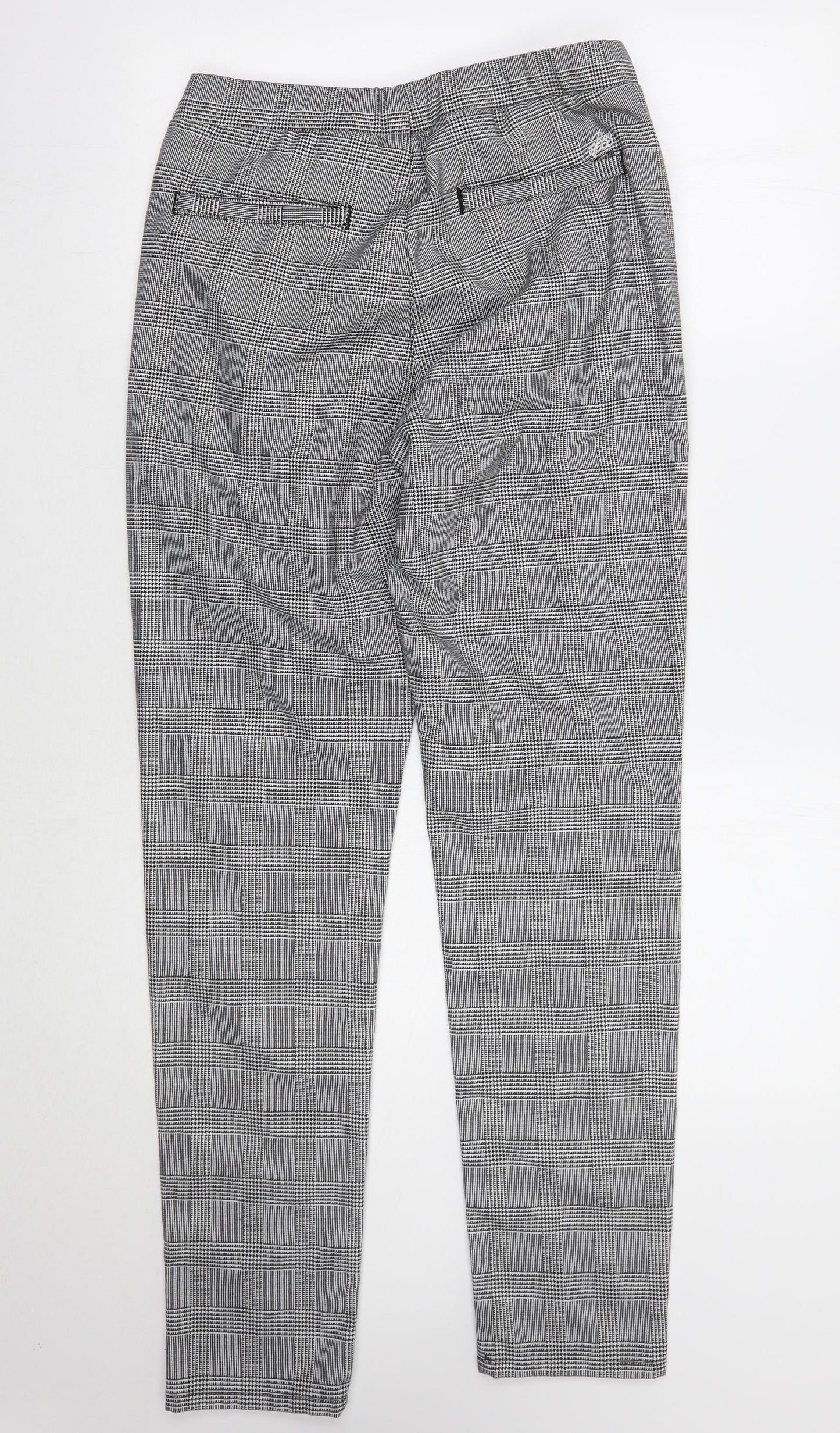 B33  Mens Grey Check  Trousers  Size 32 L29 in