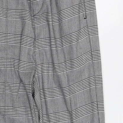 B33  Mens Grey Check  Trousers  Size 32 L29 in
