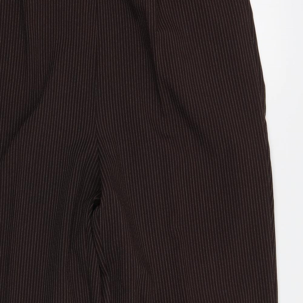 BM Womens Brown Striped  Trousers  Size 16 L30 in