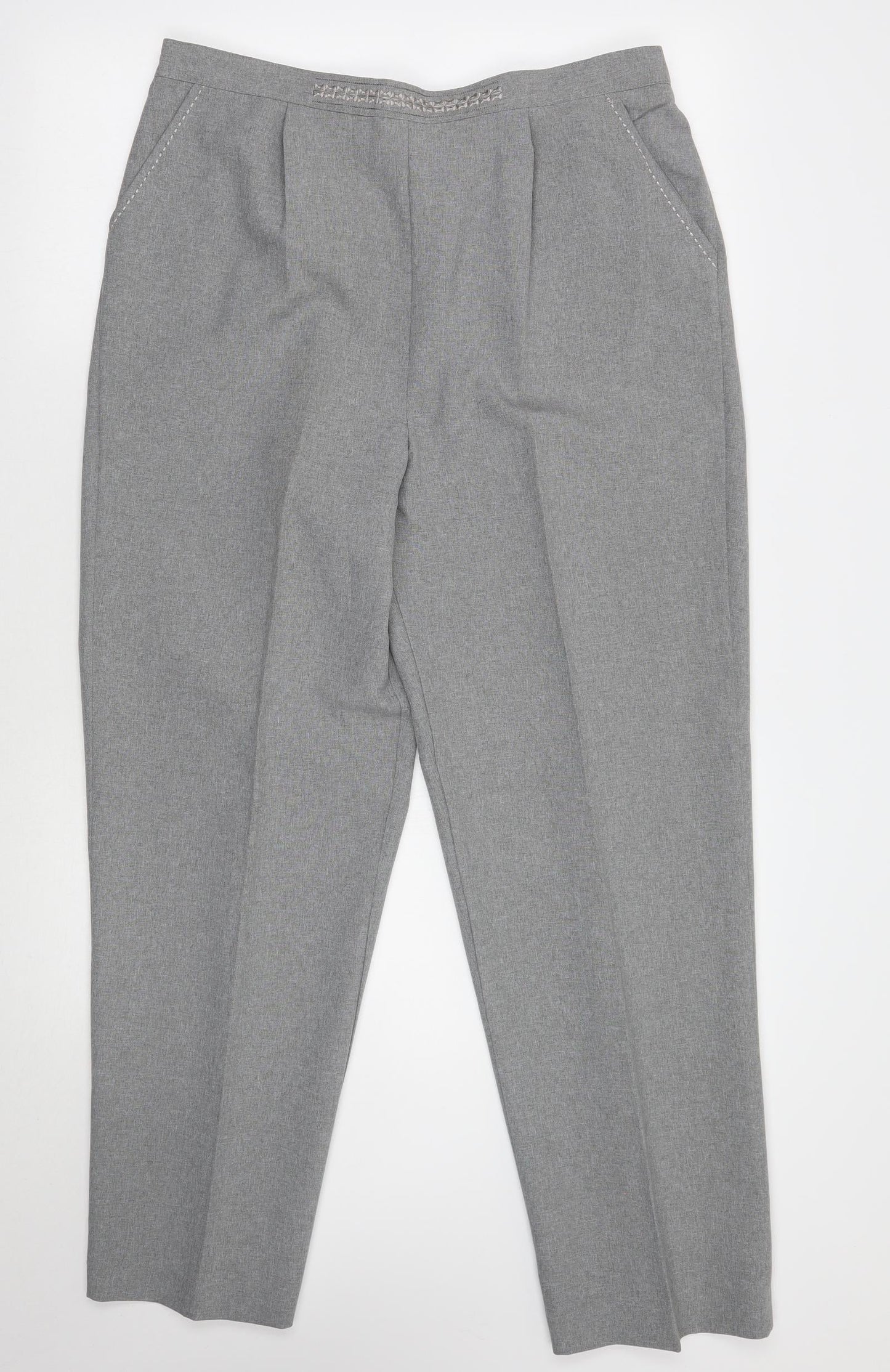 BM Womens Grey   Trousers  Size 16 L28 in
