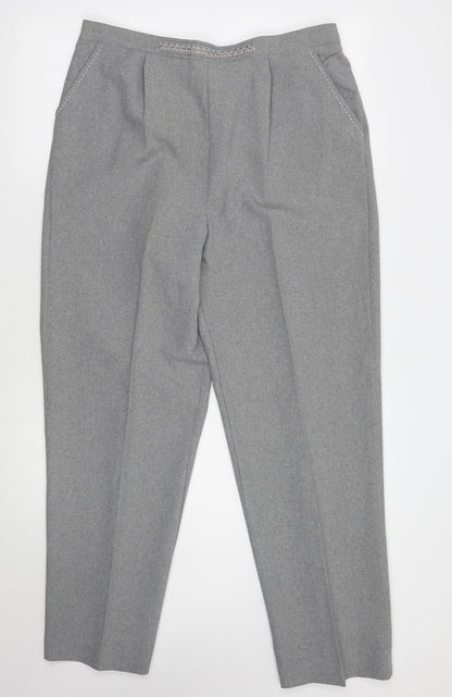 BM Womens Grey   Trousers  Size 16 L28 in