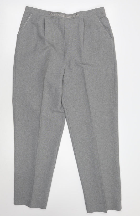 BM Womens Grey   Trousers  Size 16 L28 in