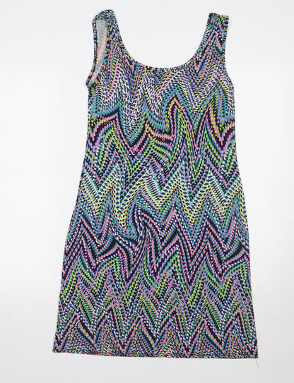 FAS Womens Multicoloured Geometric  A-Line  Size S