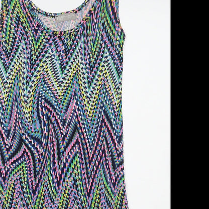 FAS Womens Multicoloured Geometric  A-Line  Size S