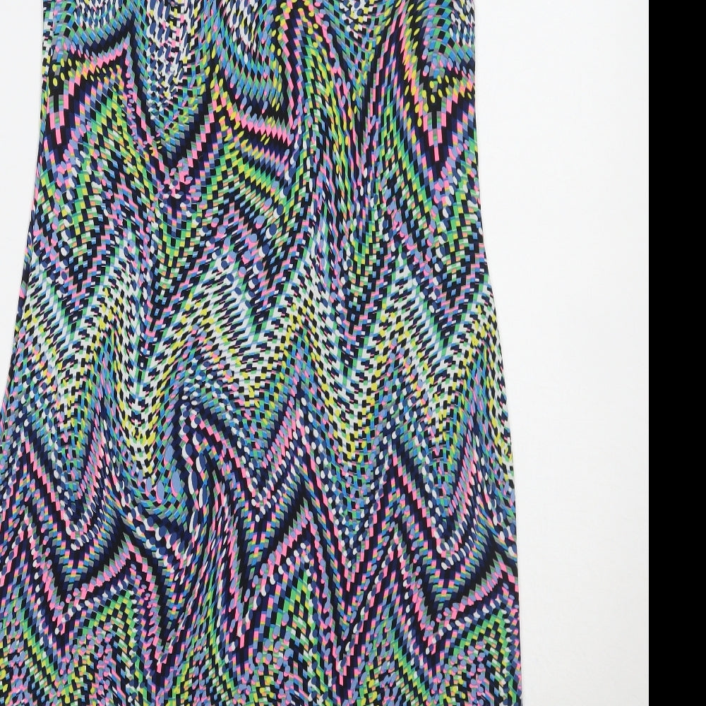 FAS Womens Multicoloured Geometric  A-Line  Size S