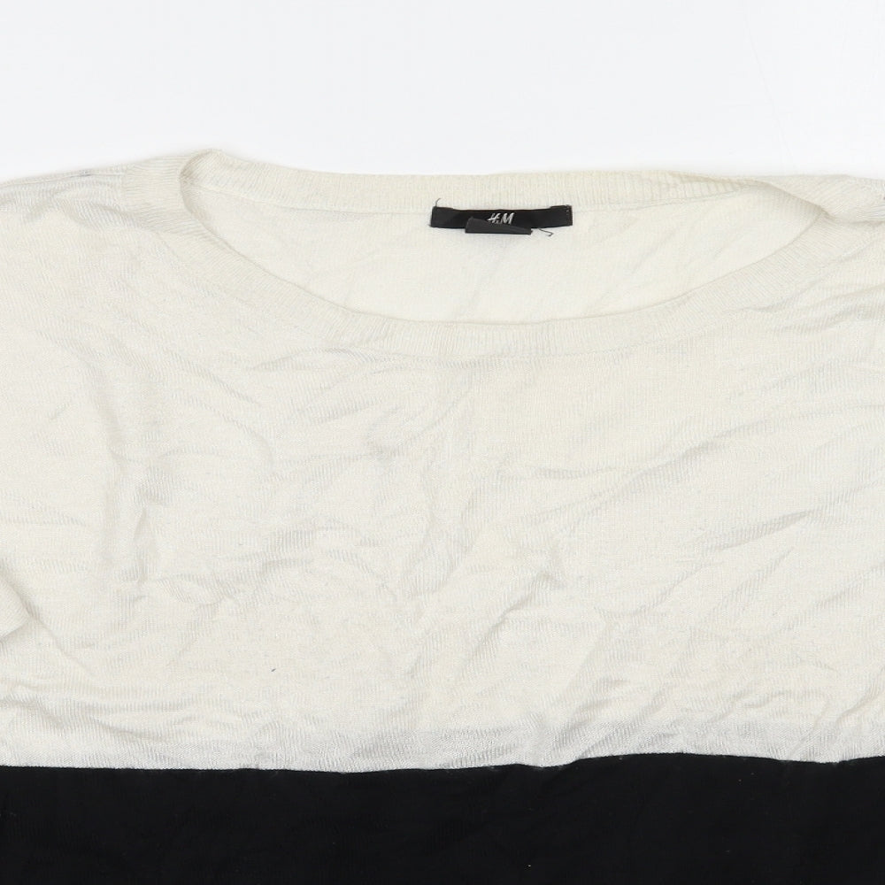 Womens UK Size S H&M White Pullover Jumper