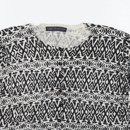 Womens UK Size 14 Marks and Spencer White Cardigan Jumper
