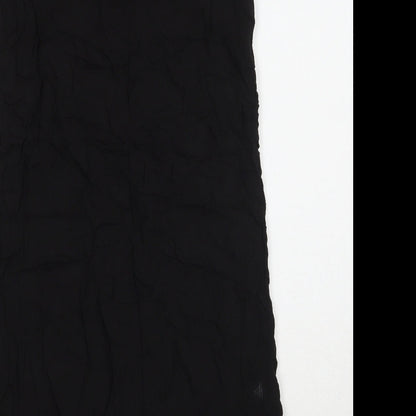 Brand and care label for Akasa women’s black a-line, size UK 8