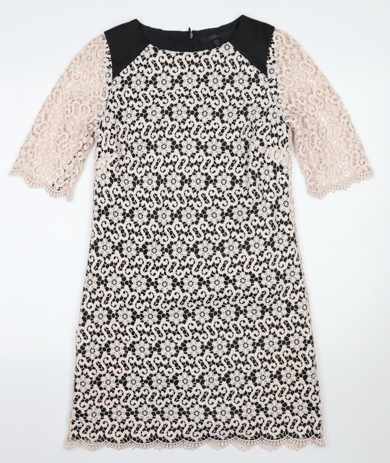 Coast Womens Black Floral  A-Line  Size 12