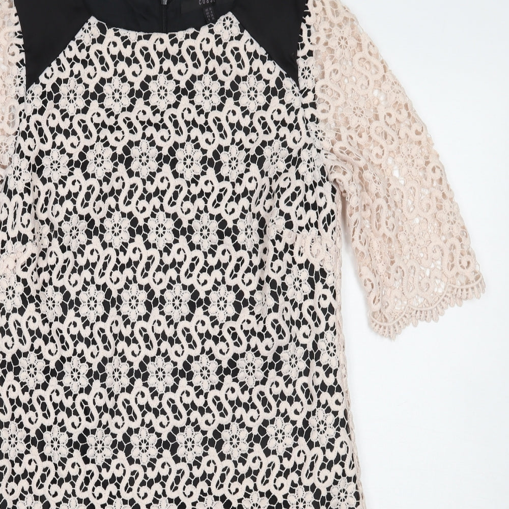 Coast Womens Black Floral  A-Line  Size 12