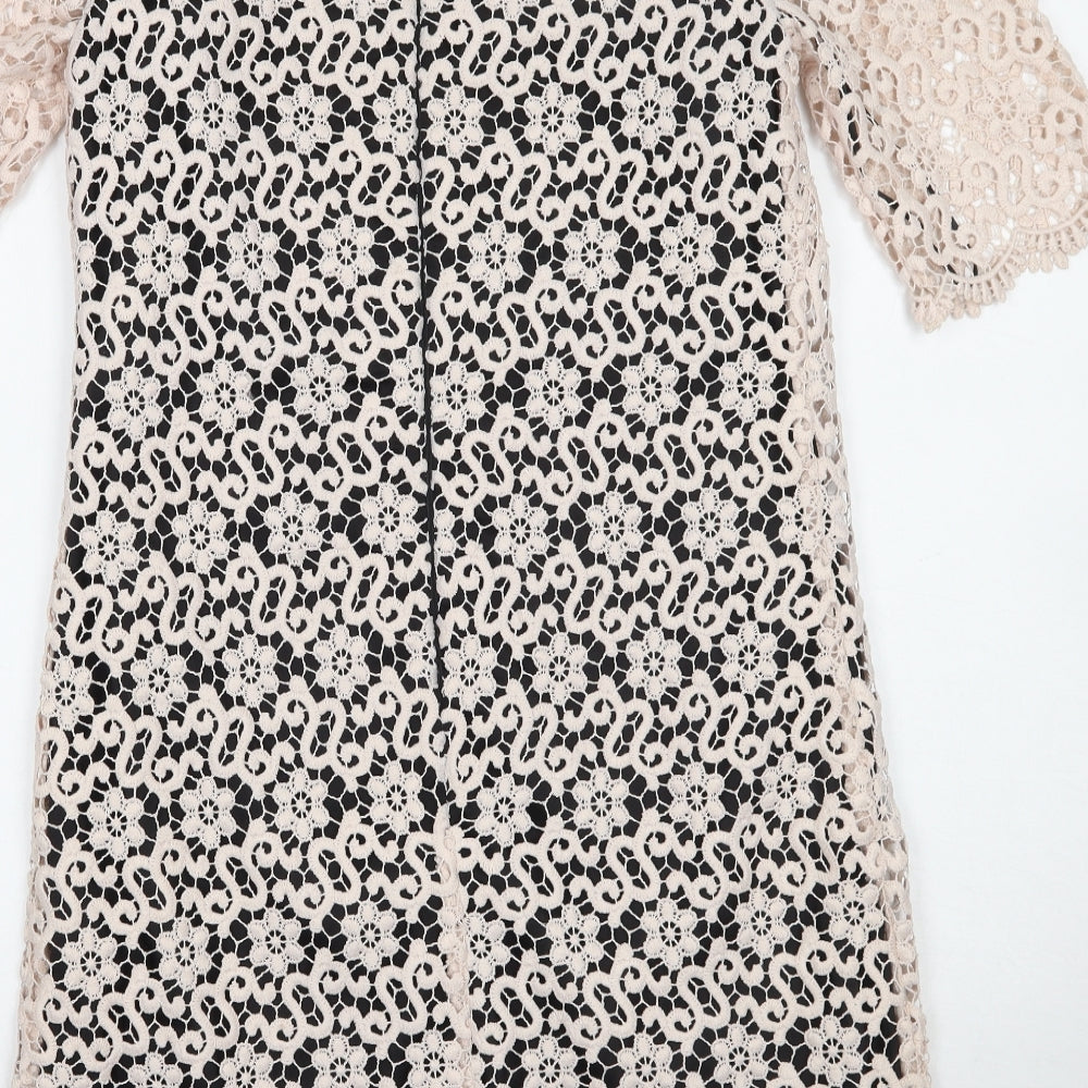 Coast Womens Black Floral  A-Line  Size 12