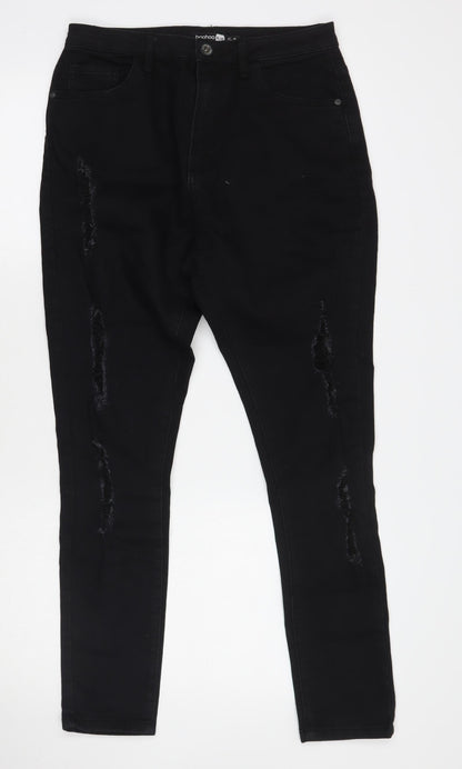 Boohoo Womens Black   Skinny Jeans Size 12 L26 in