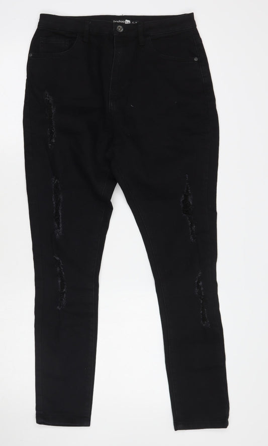 Boohoo Womens Black   Skinny Jeans Size 12 L26 in