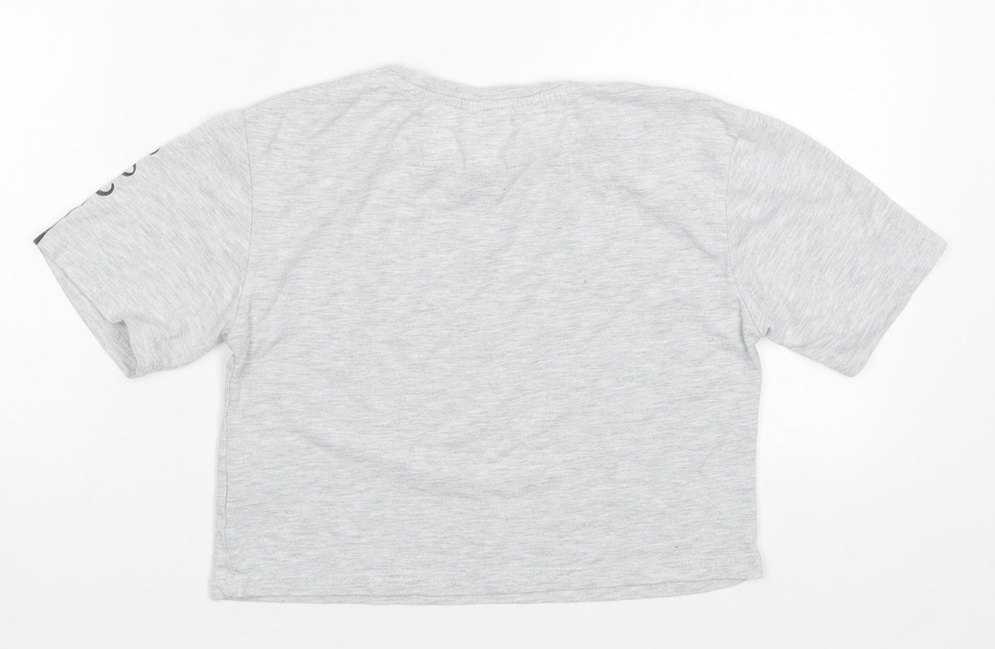 Matalan Girls Grey   Cropped T-Shirt Size 11 Years  - Brooklyn